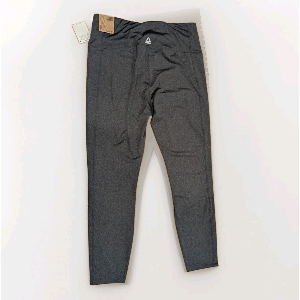 Athleisure High Rise Gray Leggings Plus Size 1X Reebok NWT Workout Yoga‎
